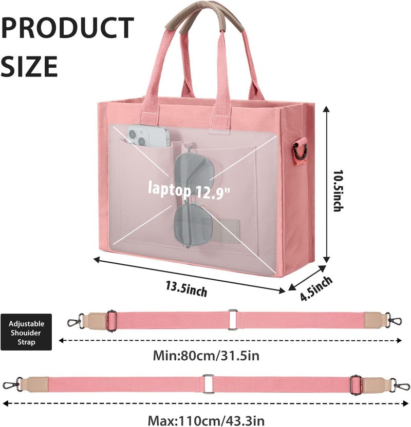 GASSDA Tote Bags for Women Canvas Tote Purse Crossbody with Pockets Top Handle Shoulder Satchel Bag for Women - Image 3
